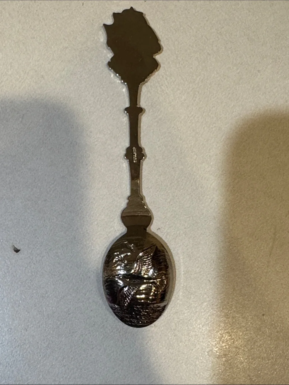 SAN DIEGO CALIF. Collector Silver-Tone Decorative Spoon with Bird Motif